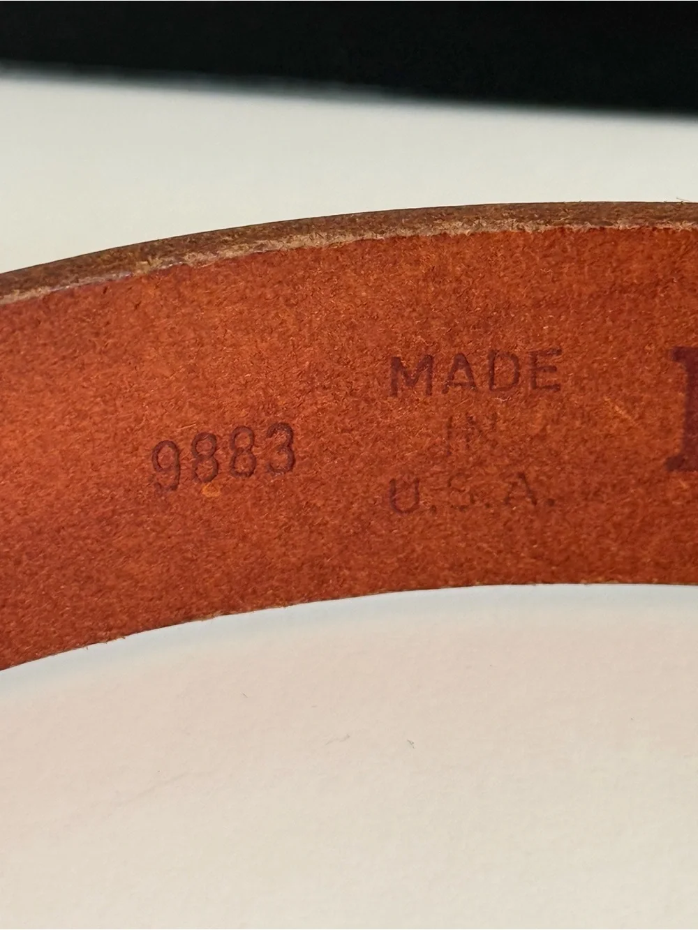 Vintage L.L.Bean Brown Leather Ranger Belt USA Made Size 30